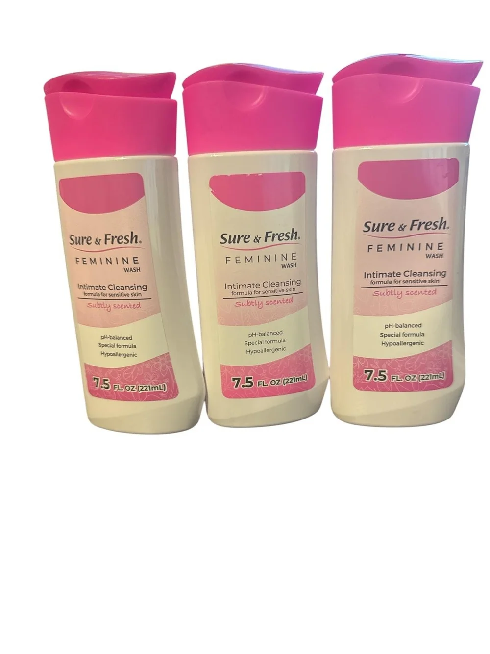 Sure & Fresh Feminine Wash - Pink/White Bottle (7.5 fl oz)